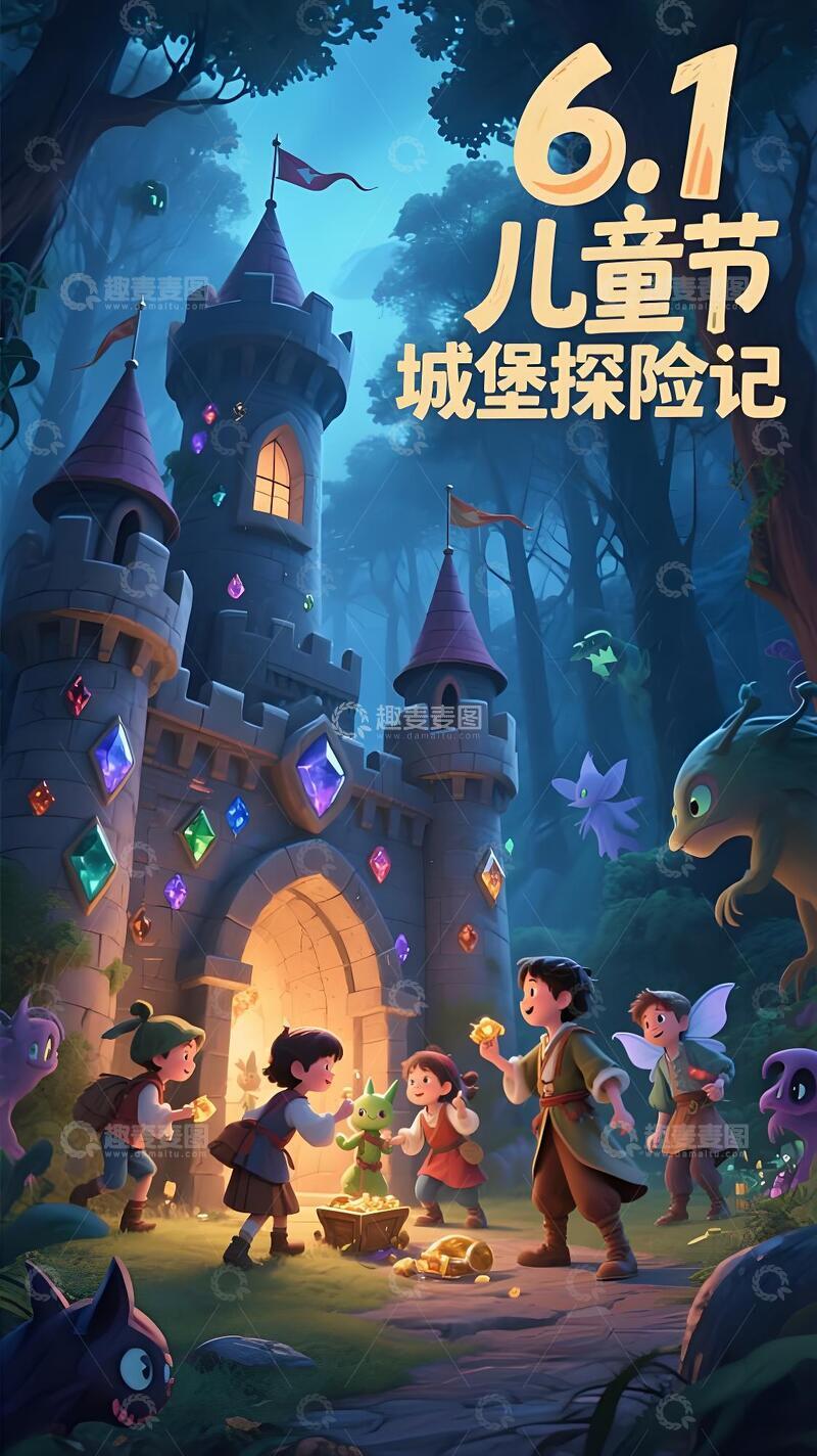 高清大图下载【趣麦麦图】六一儿童节海报170