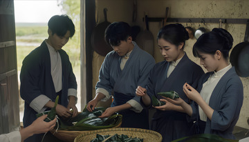 端午节包粽子文化摄影图2