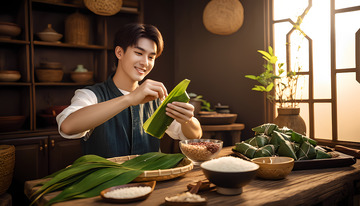 端午节包粽子文化摄影图4