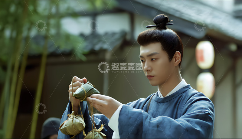 高清大图下载【趣麦麦图】端午节包粽子文化摄影图13