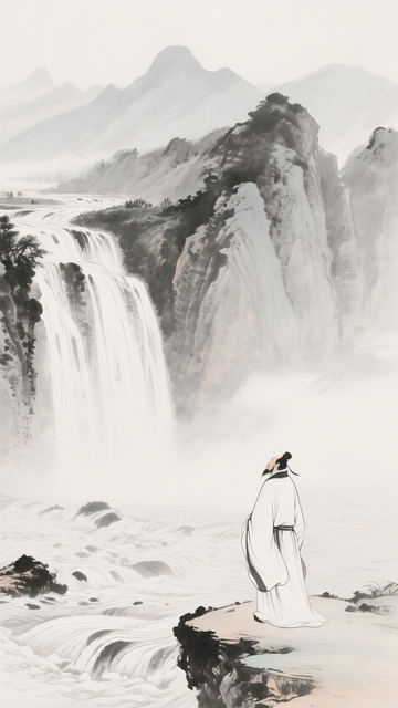 屈原形象中国画2