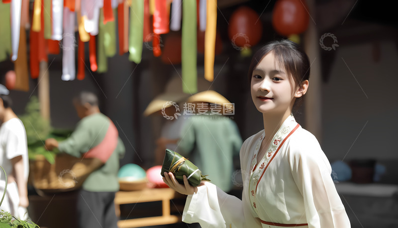 高清大图下载【趣麦麦图】端午节包粽子文化摄影图1