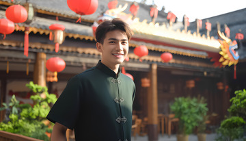 端午节男士摄影摄影图