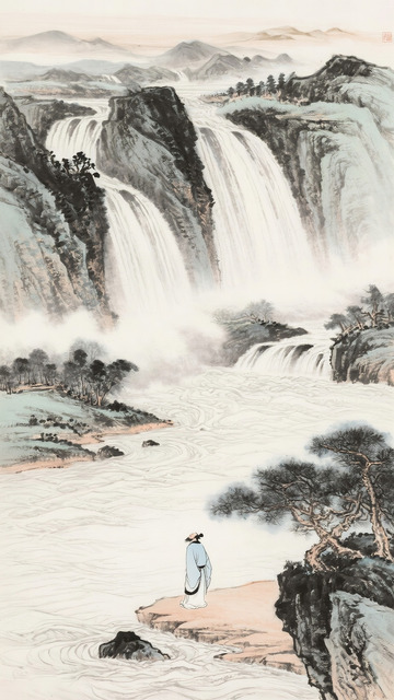 屈原形象中国画