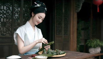 端午节包粽子文化摄影图12