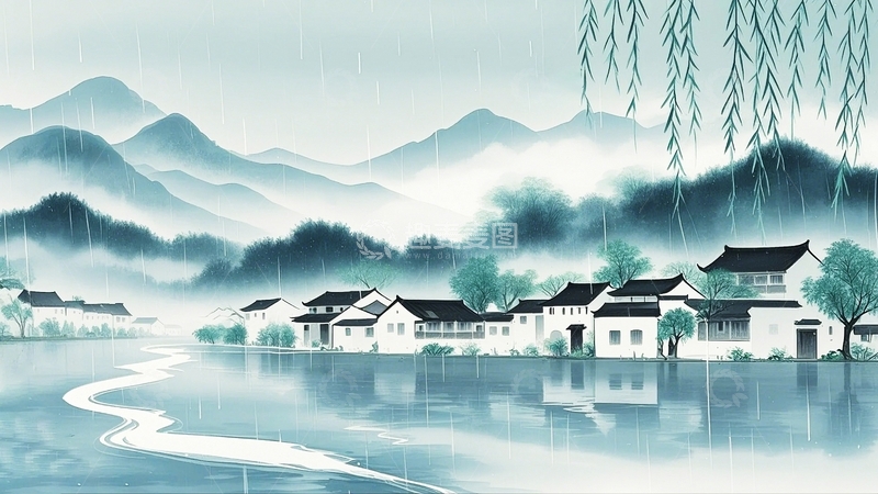 高清大图下载【趣麦麦图】中国风山水背景23