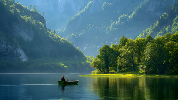 深山绿水树林风景2