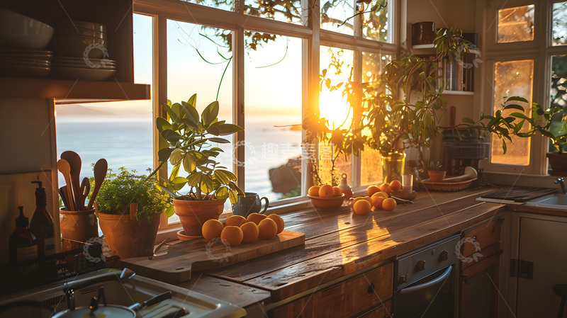 高清大图下载【趣麦麦图】海旁的民宿厨房10