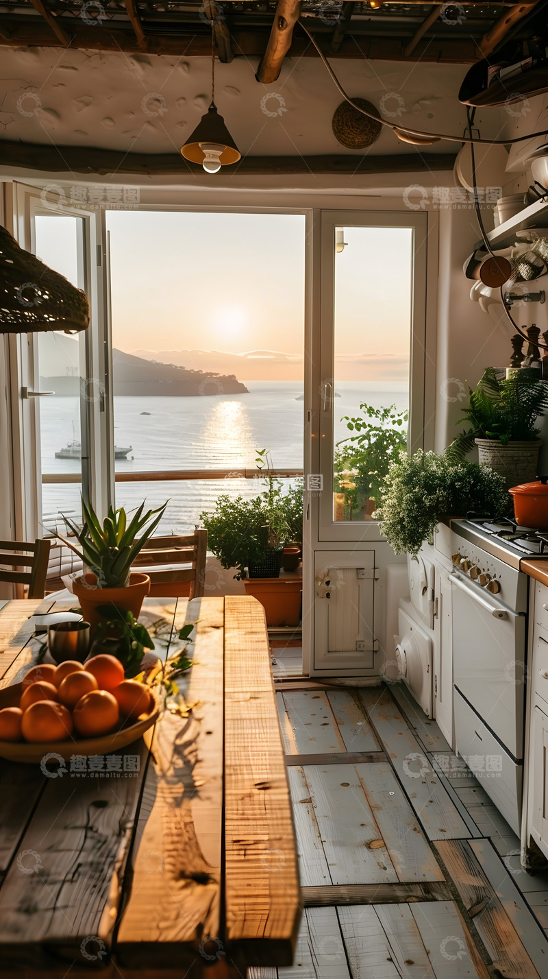 高清大图下载【趣麦麦图】海旁的民宿厨房2