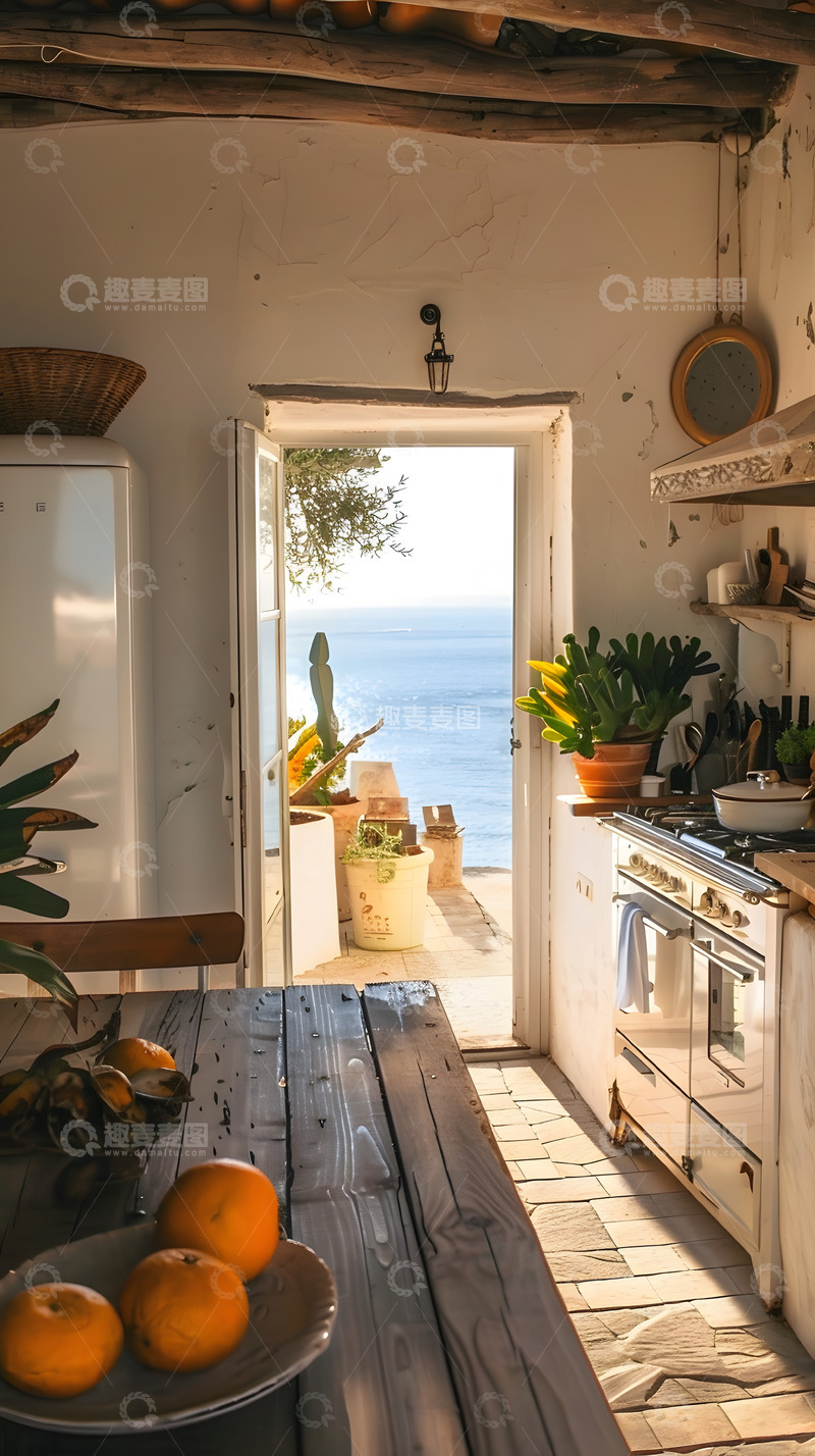 高清大图下载【趣麦麦图】海旁的民宿厨房3