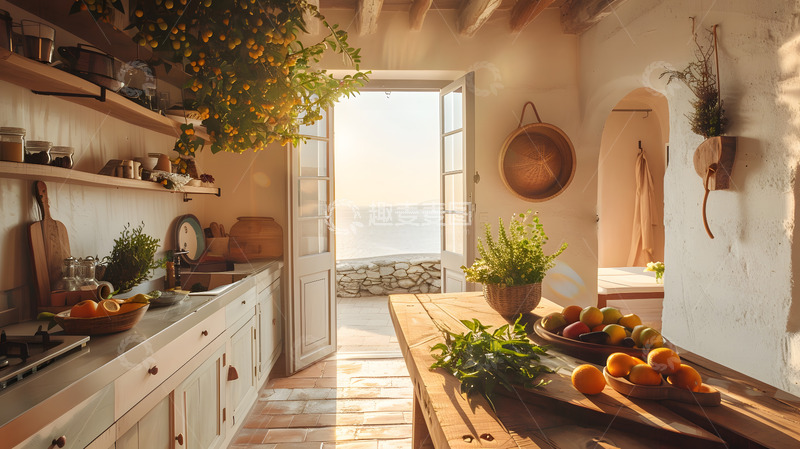 高清大图下载【趣麦麦图】海旁的民宿厨房6