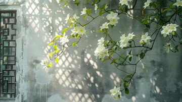 中式庭院与小花枝叶3