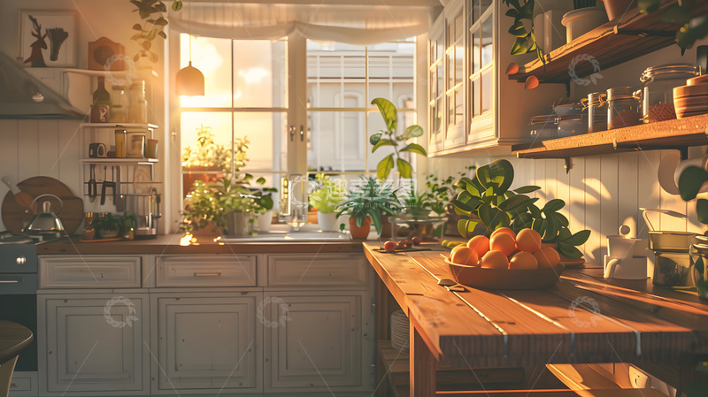 高清大图下载【趣麦麦图】海旁的民宿厨房5