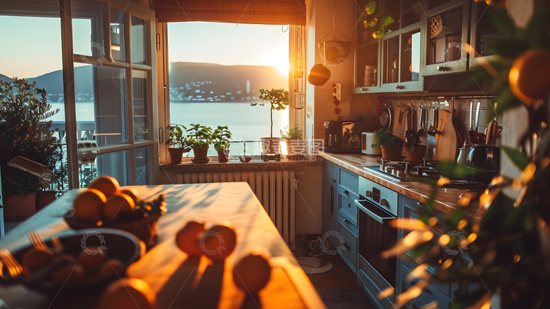 高清大图下载【趣麦麦图】海旁的民宿厨房9