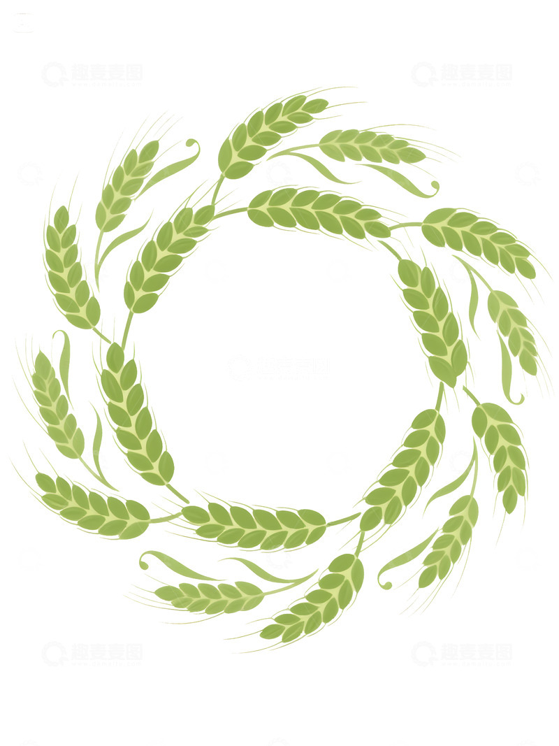 高清大图下载【趣麦麦图】麦穗圆框