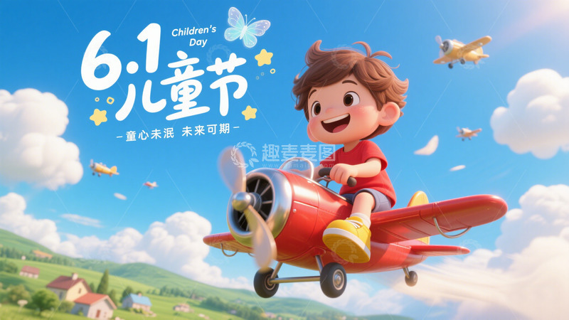 高清大图下载【趣麦麦图】61儿童节海报素材