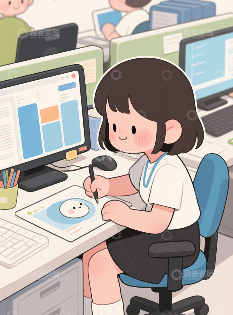 高清大图下载【趣麦麦图】可爱的打工人3