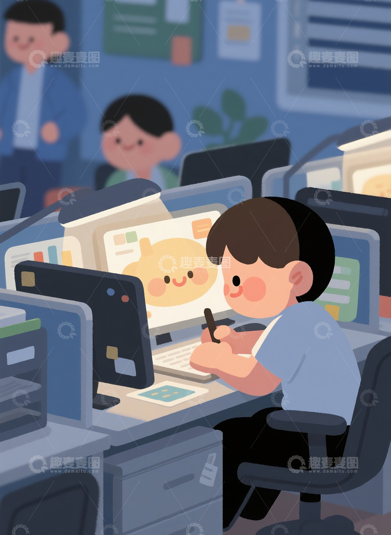 高清大图下载【趣麦麦图】可爱的打工人7