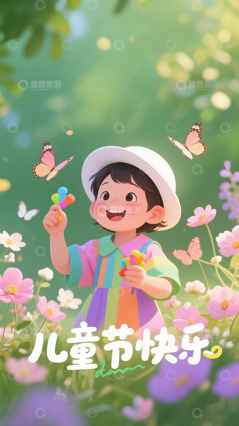 高清大图下载【趣麦麦图】儿童节海报111