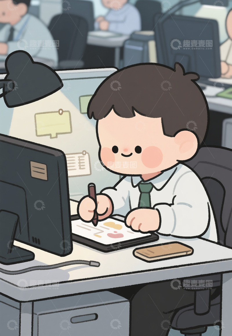 高清大图下载【趣麦麦图】可爱的打工人1