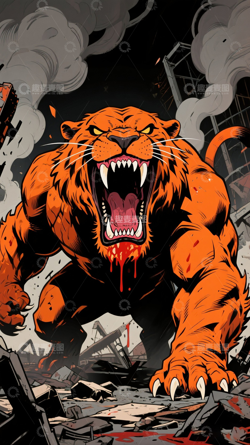 高清大图下载【趣麦麦图】猛兽出没3