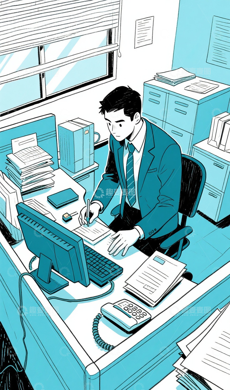 高清大图下载【趣麦麦图】卡通工人37