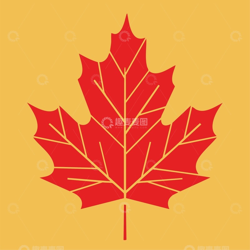 源文件下载【趣麦麦图】红色枫叶