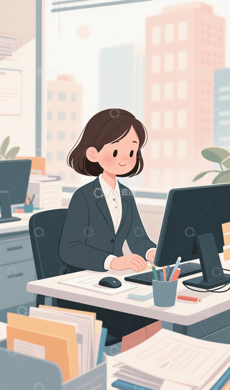 高清大图下载【趣麦麦图】卡通工人47