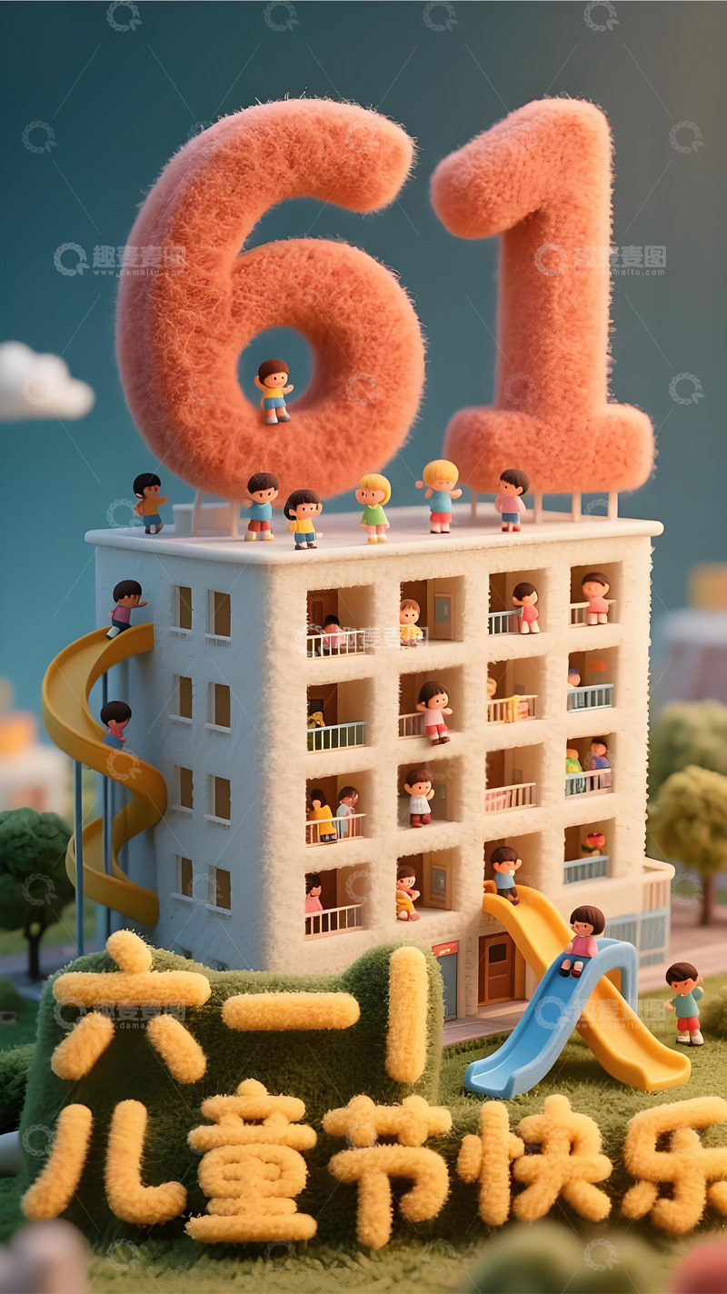 高清大图下载【趣麦麦图】儿童节海报设计1