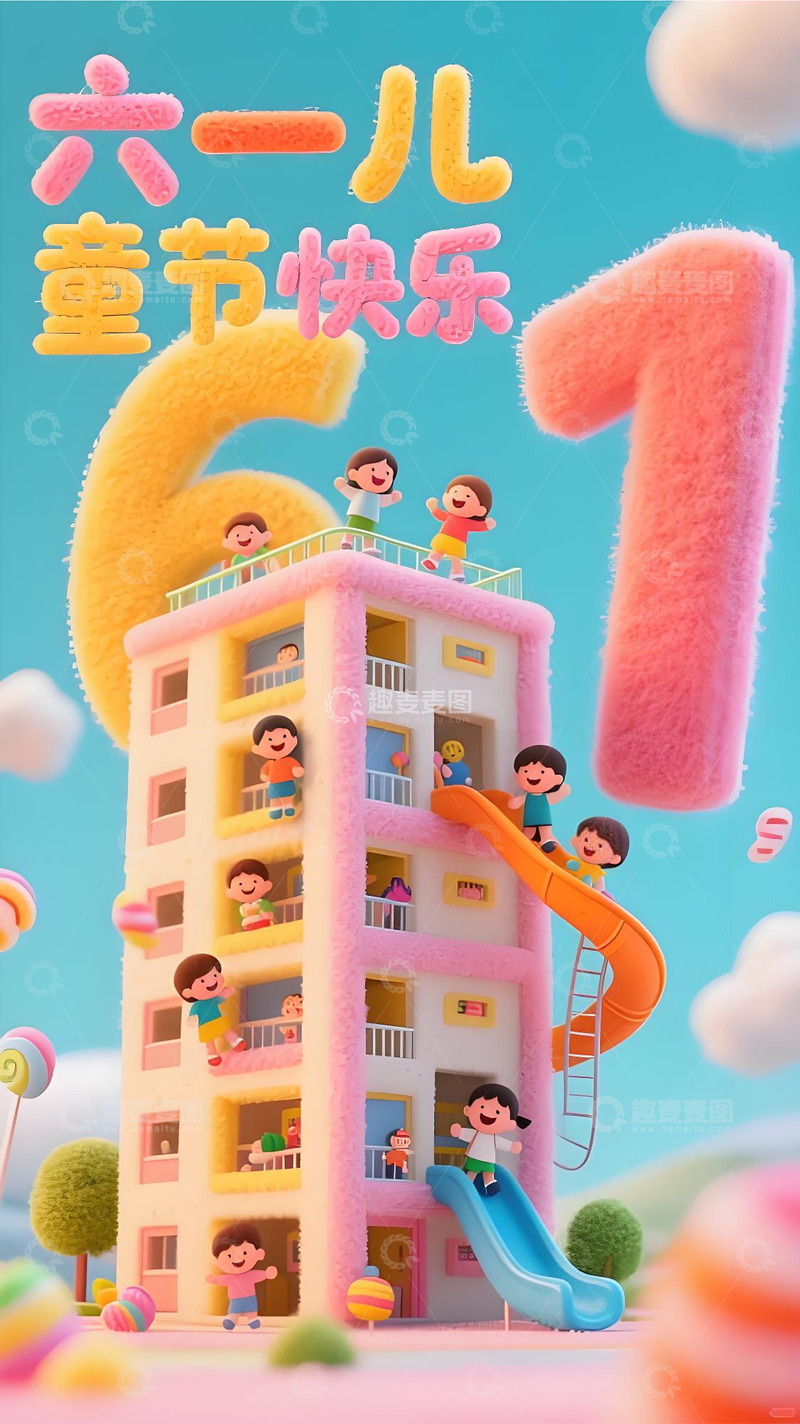 高清大图下载【趣麦麦图】儿童节海报设计5