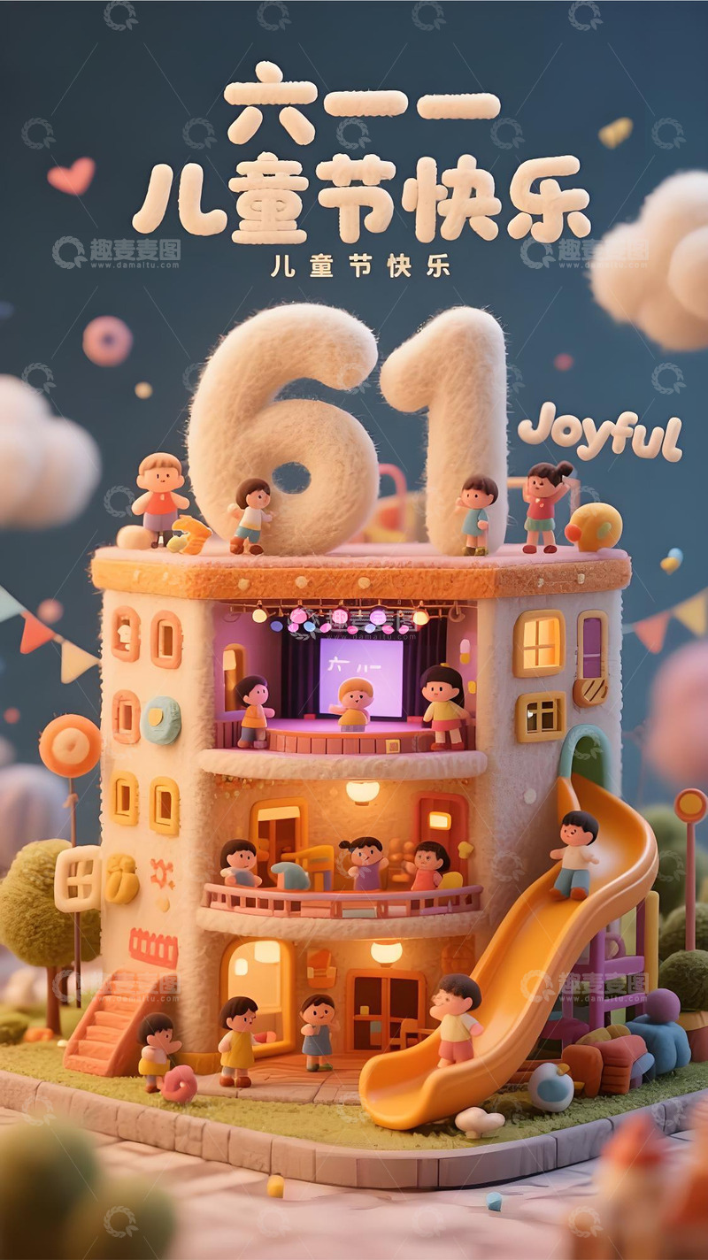 高清大图下载【趣麦麦图】儿童节海报设计4