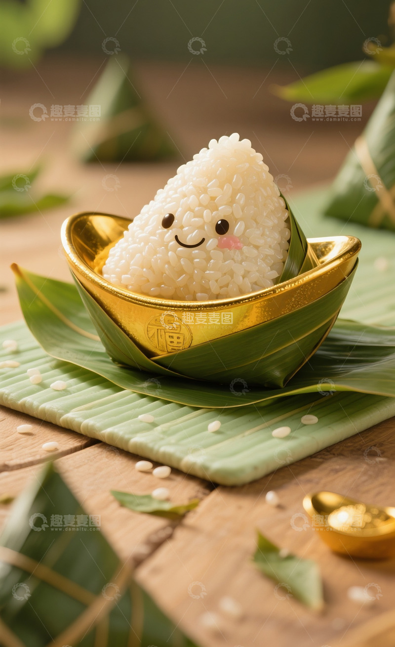 高清大图下载【趣麦麦图】端午节粽子背景元素
