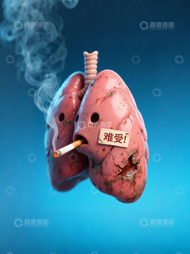 高清大图下载【趣麦麦图】吸烟损害健康2