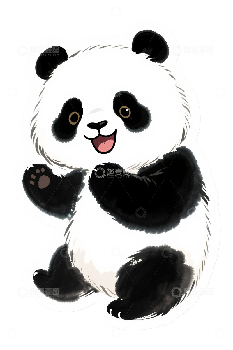 高清大图下载【趣麦麦图】可爱大熊猫4