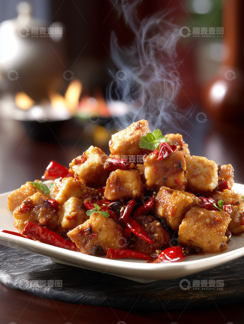 高清大图下载【趣麦麦图】辣子鸡丁中餐摄影图12