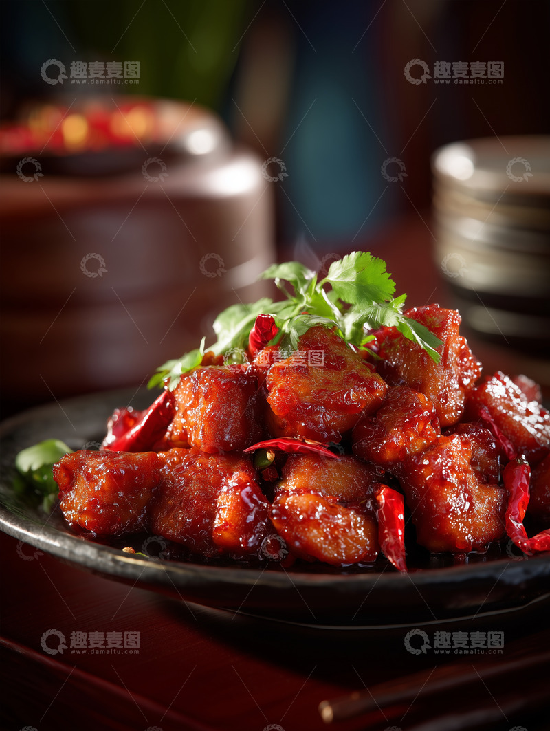 高清大图下载【趣麦麦图】辣子鸡丁中餐摄影图13