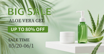 清新绿色跨境电商护肤海报banner