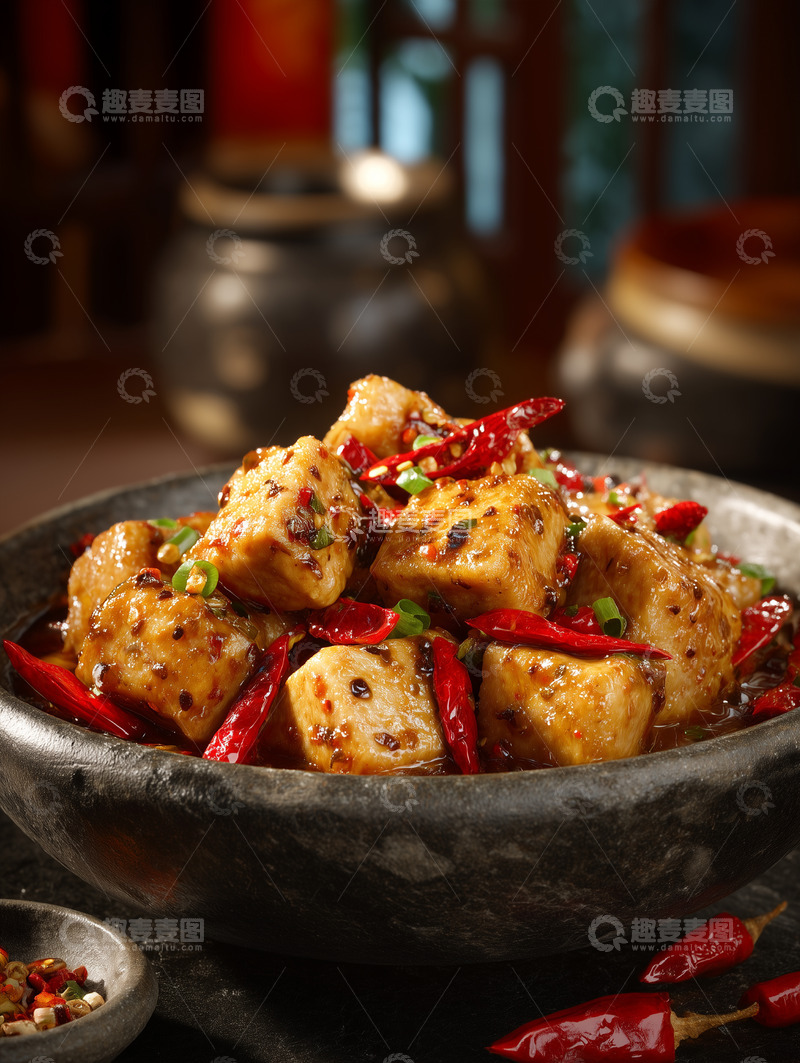 高清大图下载【趣麦麦图】辣子鸡丁中餐摄影图15