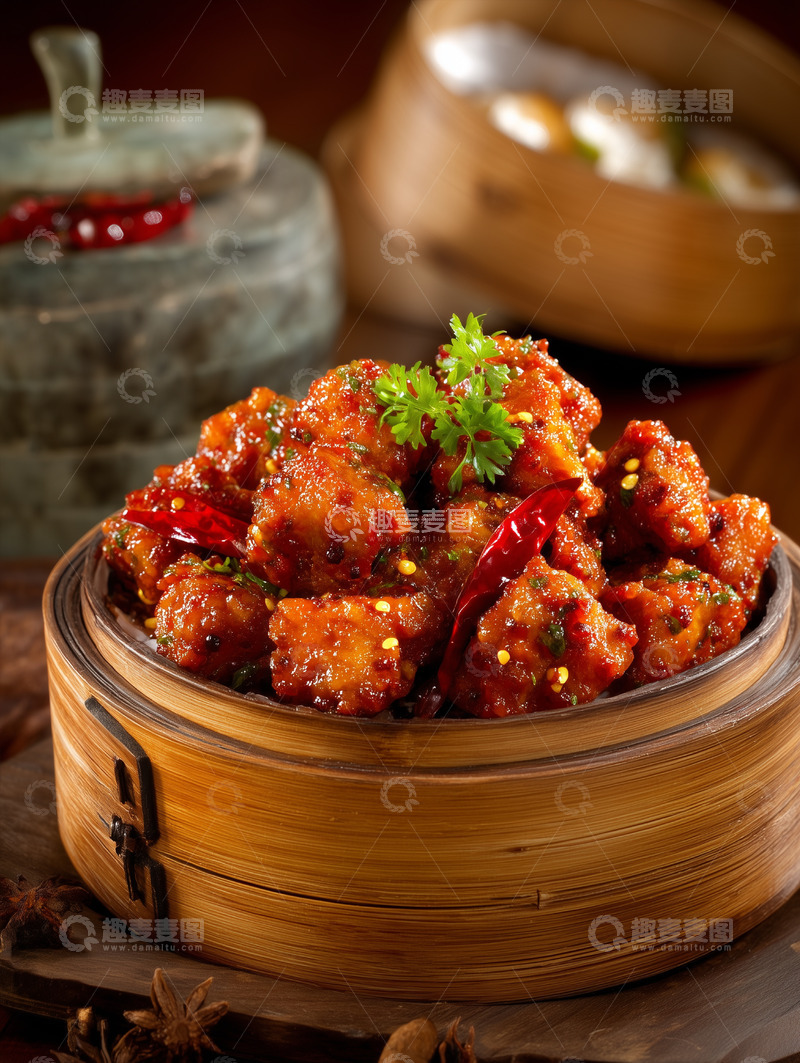 高清大图下载【趣麦麦图】辣子鸡丁中餐摄影图14