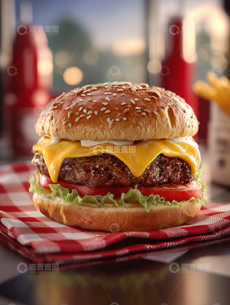 高清大图下载【趣麦麦图】汉堡摄影西餐美食