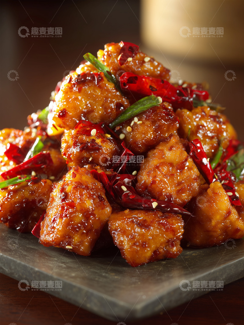 高清大图下载【趣麦麦图】辣子鸡丁中餐摄影图3