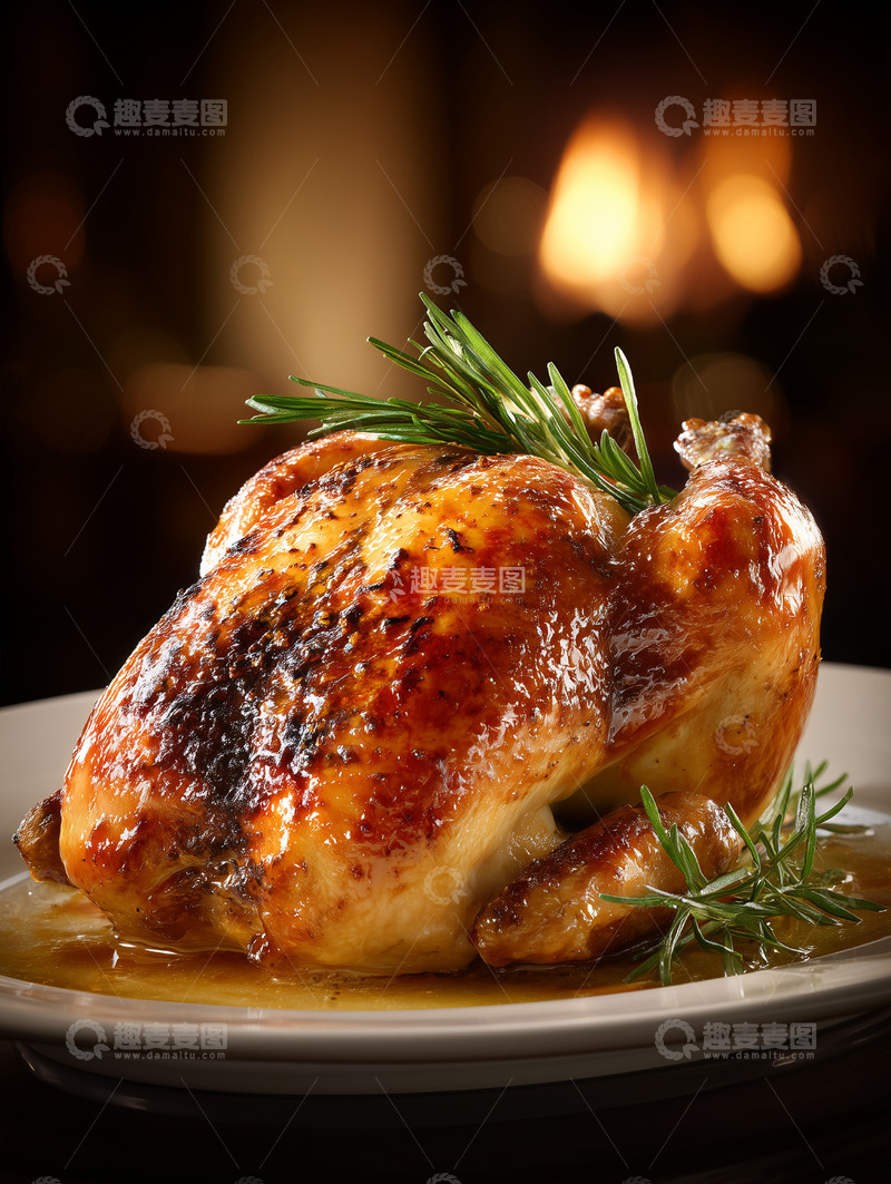 高清大图下载【趣麦麦图】烧鸡烤鸡美食摄影图7