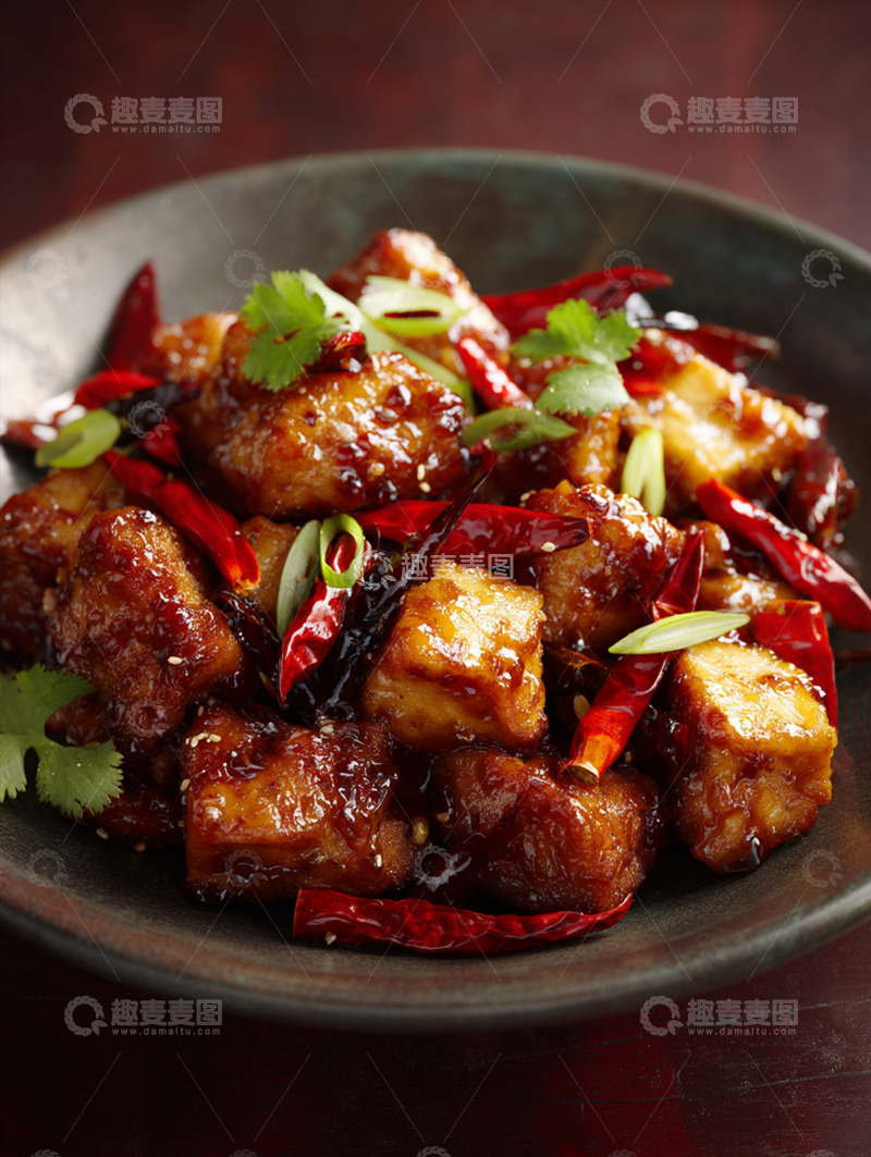 高清大图下载【趣麦麦图】辣子鸡丁中餐摄影图5