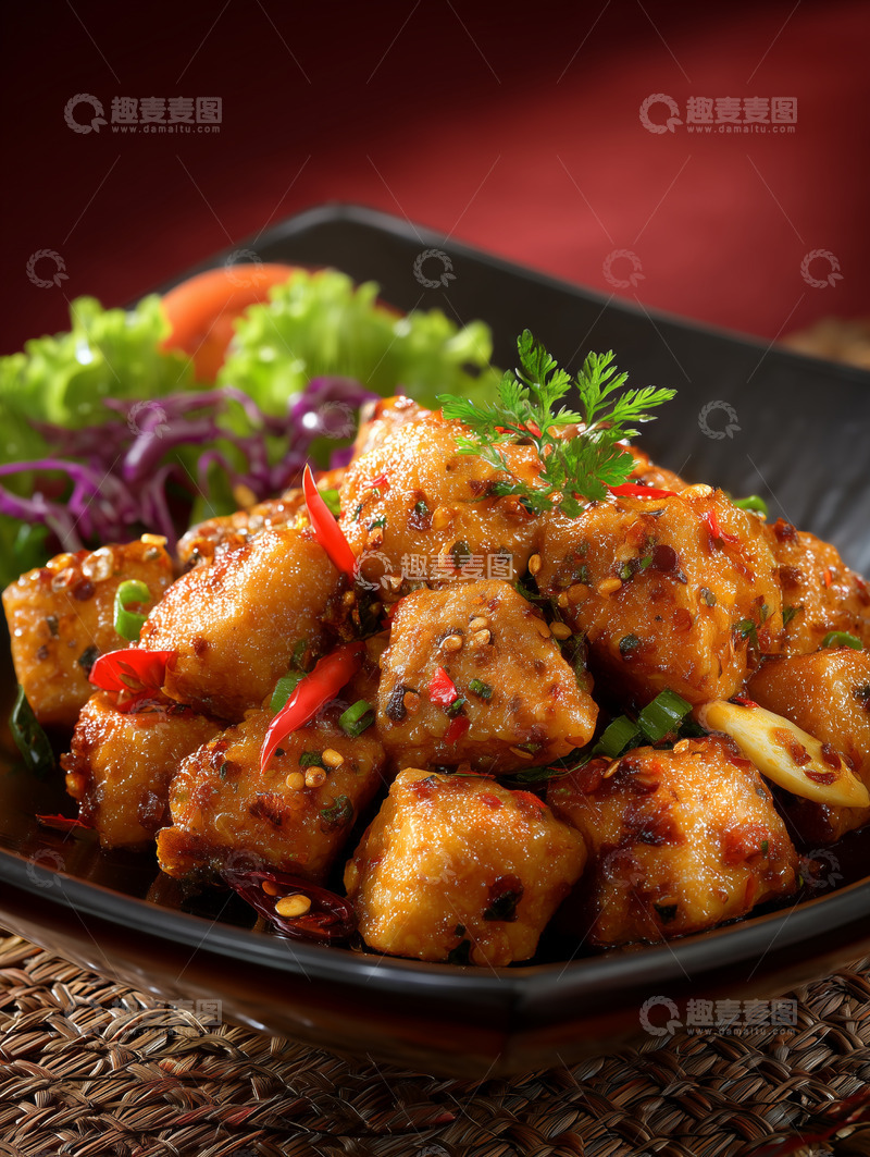 高清大图下载【趣麦麦图】辣子鸡丁中餐摄影图6