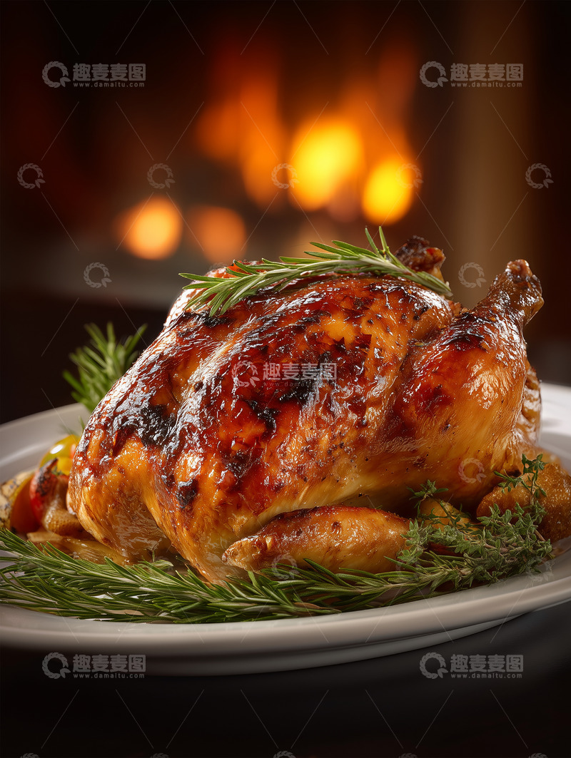 高清大图下载【趣麦麦图】烧鸡烤鸡美食摄影图