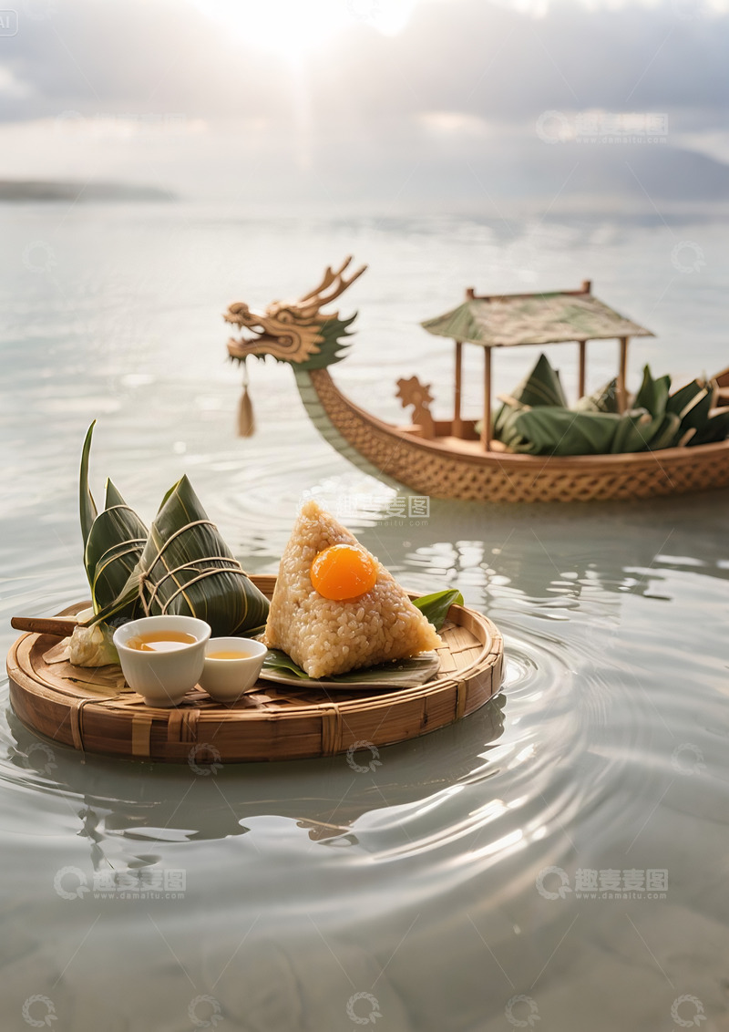 高清大图下载【趣麦麦图】端午赛龙舟素材