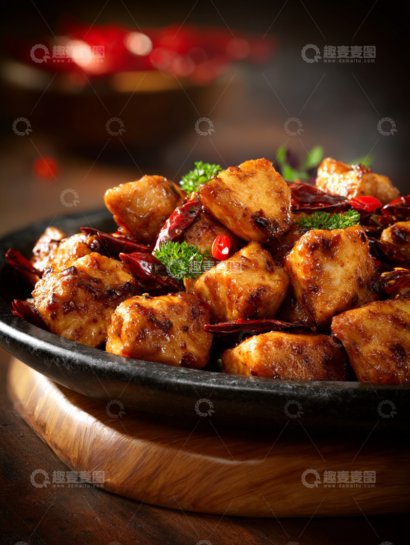 高清大图下载【趣麦麦图】辣子鸡丁中餐摄影图2