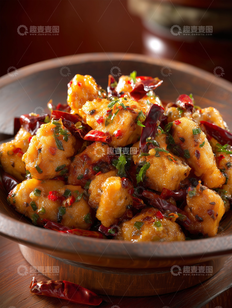 高清大图下载【趣麦麦图】辣子鸡丁中餐摄影图7