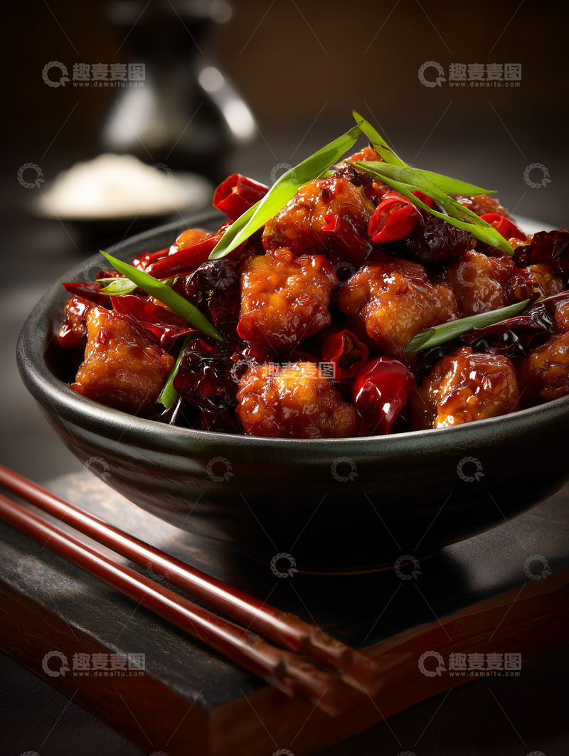 高清大图下载【趣麦麦图】辣子鸡丁中餐摄影图4