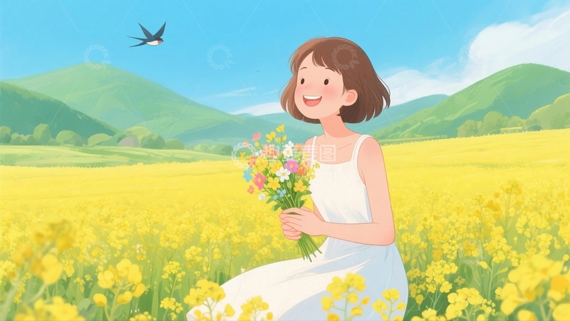 高清大图下载【趣麦麦图】春暖花开旅游人物1